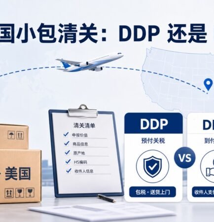美国小包清关DDP和DDU对比示意图