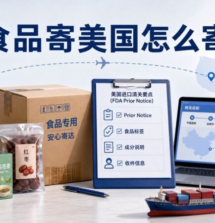 食品寄美国FDA Prior Notice和清关资料示意图