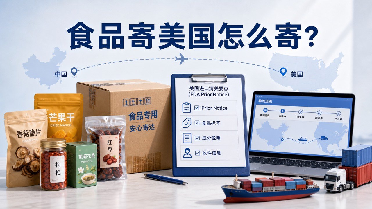 食品寄美国FDA Prior Notice和清关资料示意图