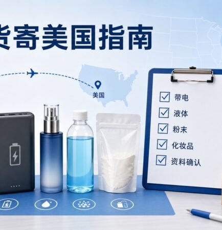 敏感货寄美国带电液体粉末化妆品发货前检查示意图