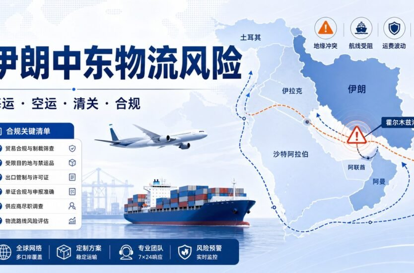伊朗中东物流风险海运空运清关合规特色图